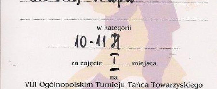 Powiększ obraz: VIII Ogólnopolski Turniej Tańca Towarzyskiego o Puchar Jerzego Mierzwy